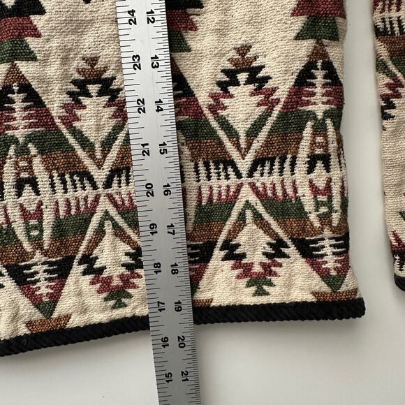Keren Hart 90s Southwest Aztec Blanket Tapestry Corduroy Collar Jacket women XL - Picture 5 of 6